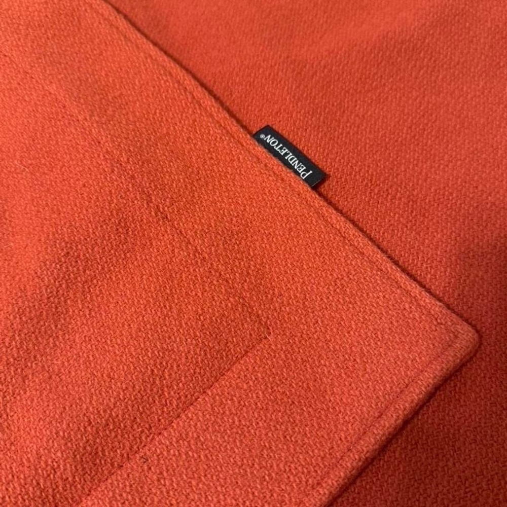 Pendleton orange‎ wool pillow sham standard size envelope back 23"x 29" - Picture 6 of 8